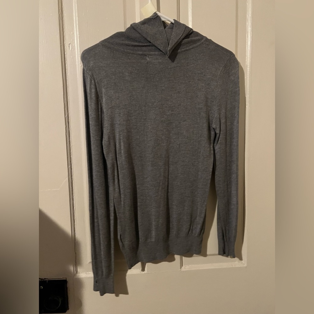 Gray turtle neck